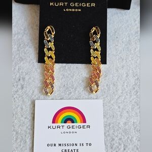 KURT GEIGER LONDON Rainbow Linear Link Earrings
